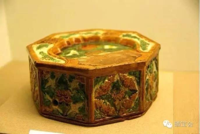 A 遼三彩八角皿 遼時代 10～12世紀 中国 遺跡発掘品 陶器 文化財 - 工芸品